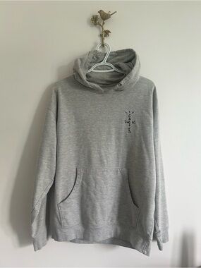 Travis Scott Cactus Jack Cactus Hoodie Mens Large Grey